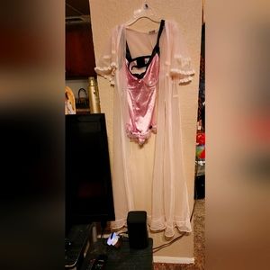 A women's lingerie light pink